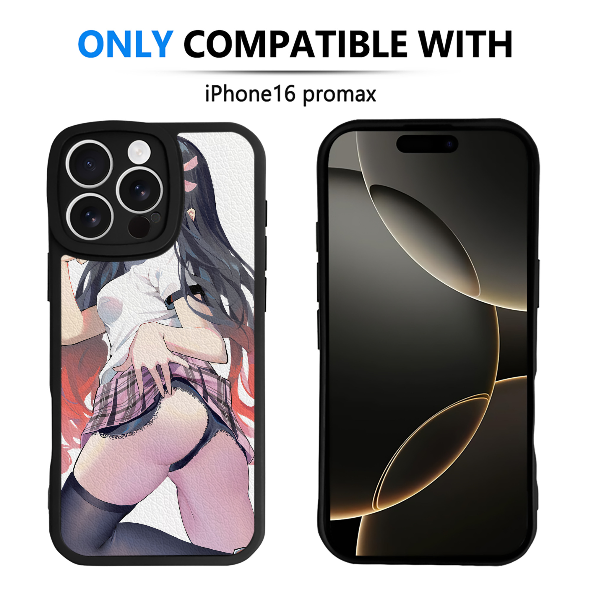 （画像用） 鬼滅の刃（きめつのやいば）竈門 禰󠄀豆子／かまど ねずこ Kamado Nezuko 【iPhone 16シリーズ対応】シリコンスマホケース（レザー調） 材質：シリコン
